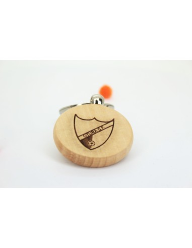 Llaveros de madera personalizados con escudo equipo de fútbol