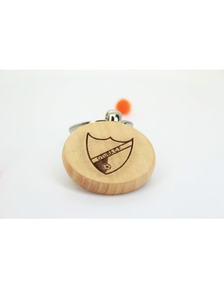 Llaveros de madera personalizados con escudo equipo de fútbol