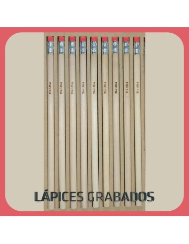 Lápices de madera grabados al láser, urgente, envíos 24h. Detalles Originales