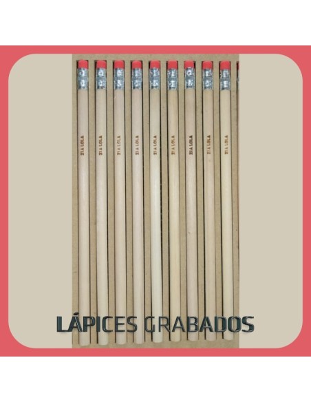 Lápices de madera grabados al láser, urgente, envíos 24h. Detalles Originales