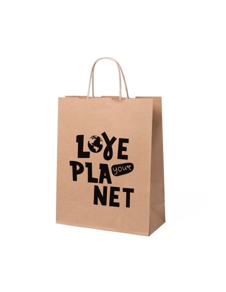bolsas de papel kraft reciclado 100grs personalizadas a 1 color