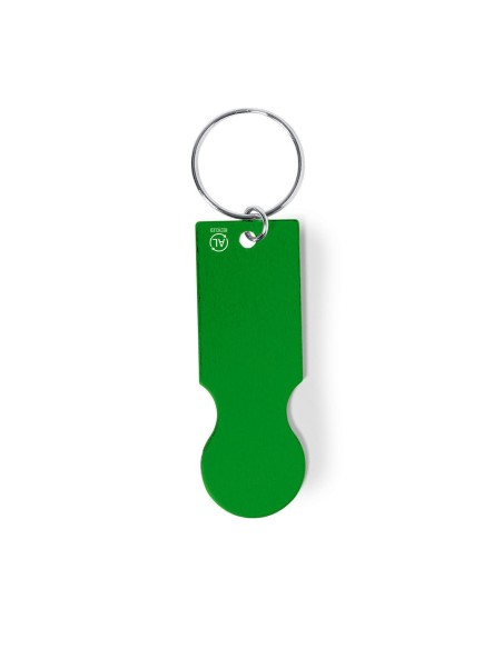 Llavero Moneda Personalizado – Aluminio Reciclado color verde