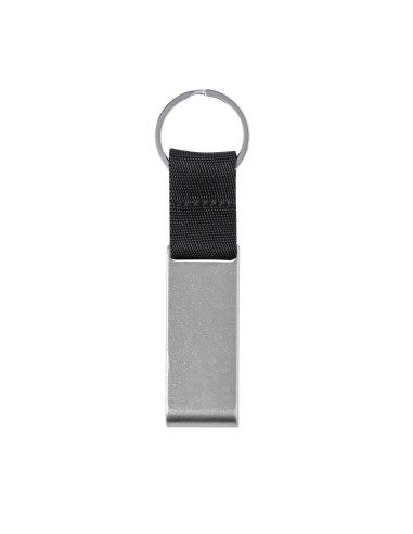 Llavero abridor y soporte para móvil de aluminio reciclado personalizado color aluminio