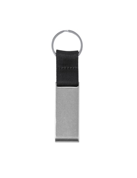 Llavero abridor y soporte para móvil de aluminio reciclado personalizado color aluminio